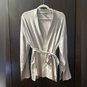 H&M Belted Relaxed Fit Wrap Cardigan Sweater